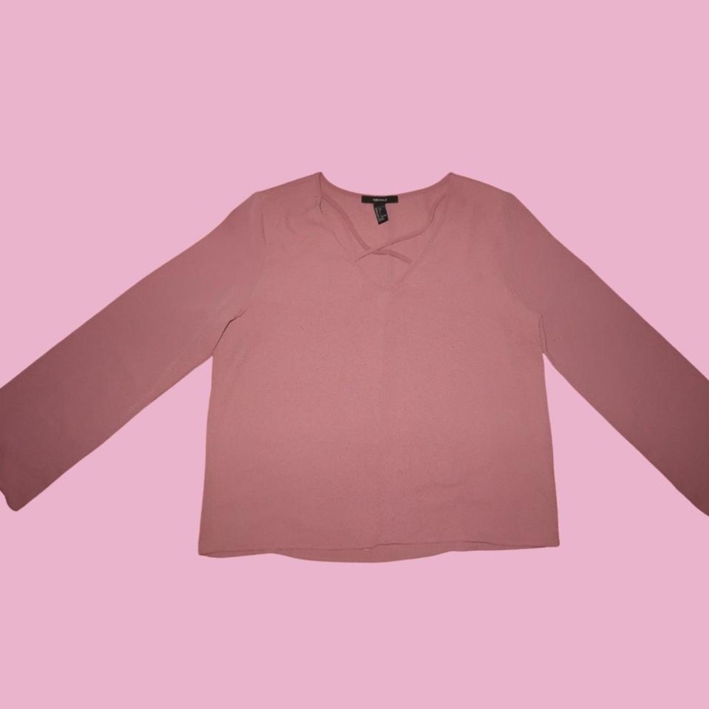 Mauve Criss Cross Blouse